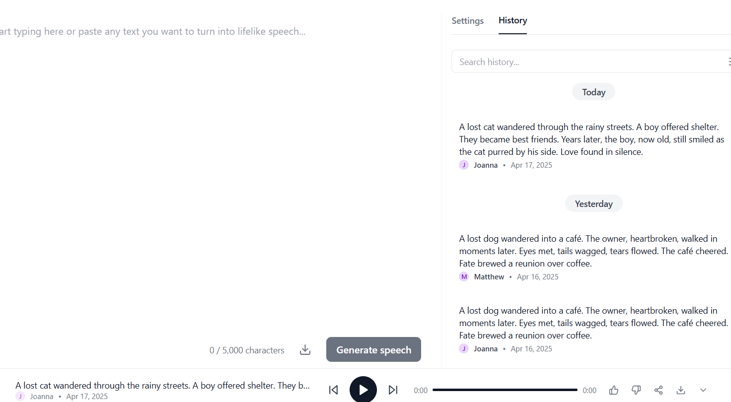 Human-like AI voices demo